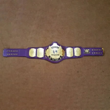 WWF WINGED EAGLE PURPLE Brass 24k Gold Championship Title Belt